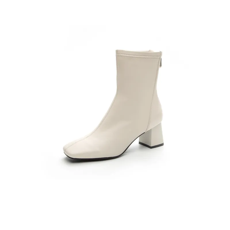 CHOVO Ankle Boots Women's Black/Beige-6