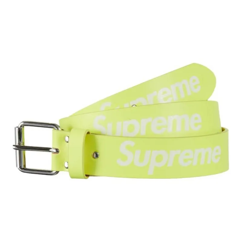 Supreme Repeat Leather 'Flourescent Yellow' Belt-0