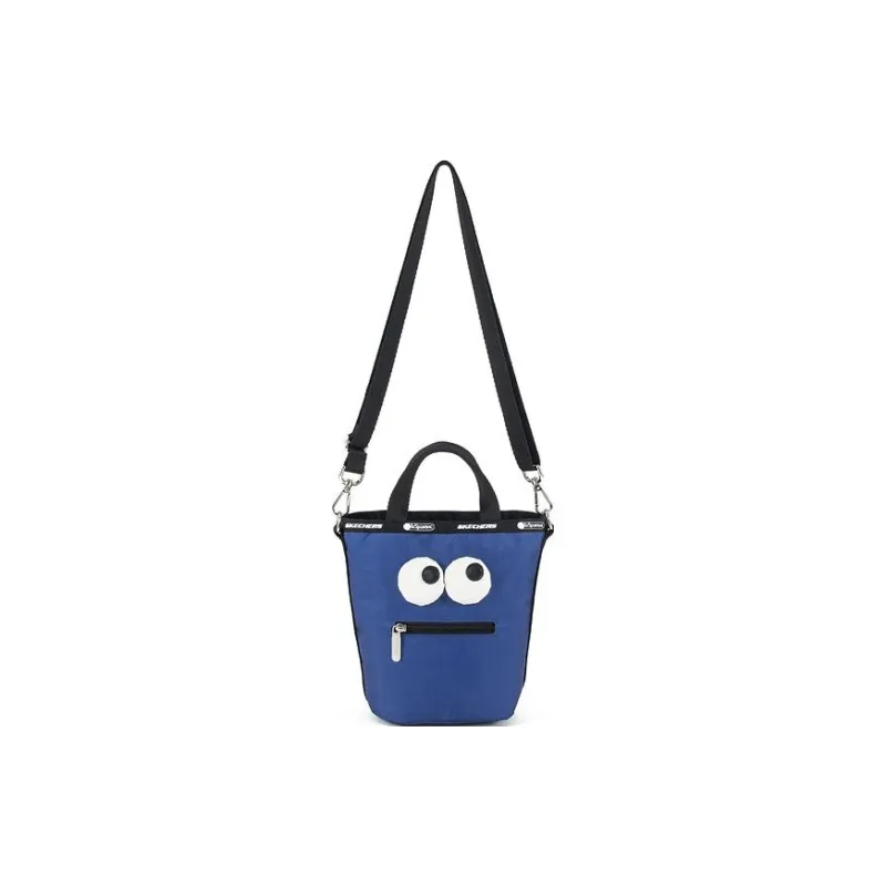 Skechers LeSportsac Collaboration Fabric Bucket Bag, Shoulder Bag, Crossbody Bag, Handbag Trumpets Women's Mazarin Blue-0
