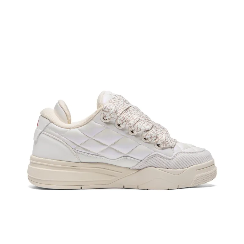 Kappa Mid Top Skateboard Shoes Women's Winter Day White-1