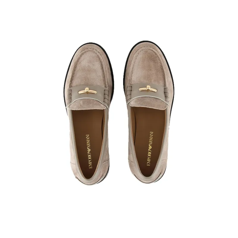 EMPORIO ARMANI Loafers Women's Light Coffee-3