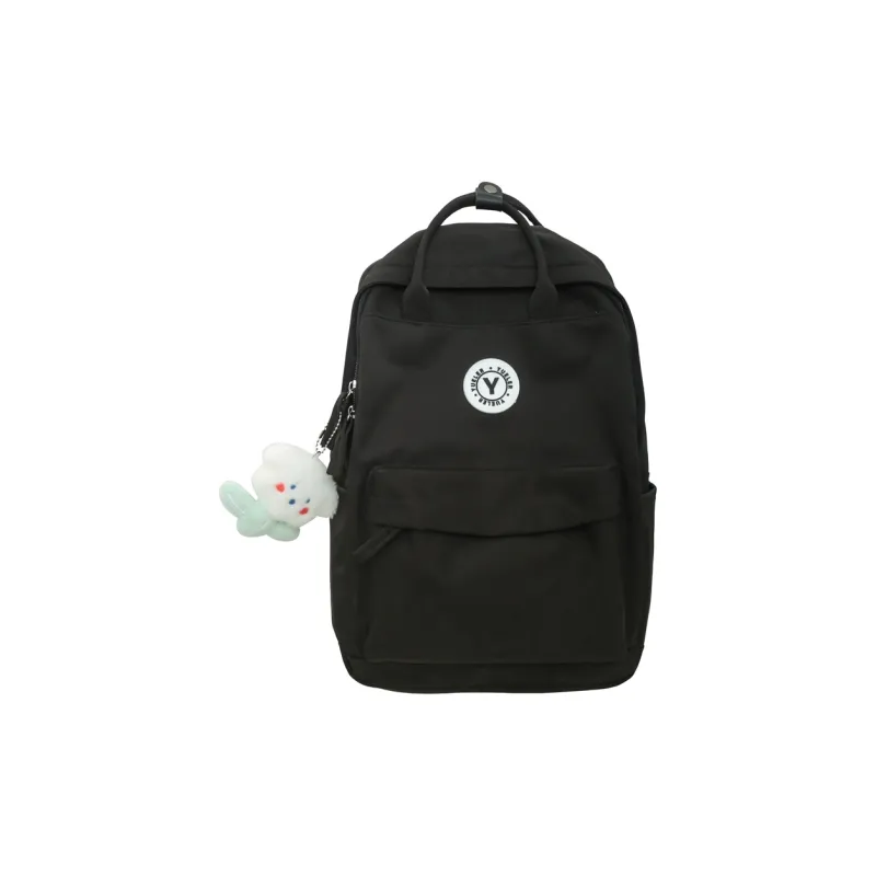 OUZIHUANG Nylon Backpack Large Size Unisex Black/White/Yellow/Green/Pink/Khaki-0