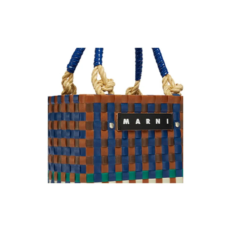 MARNI Polypropylene Tote Bag, Shopping Bag, Handbag Mini Women's Coffee-4