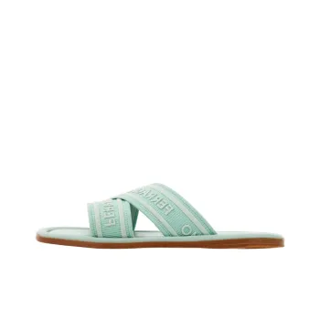 FERRAGAMO Logo-print Round-toe Slides