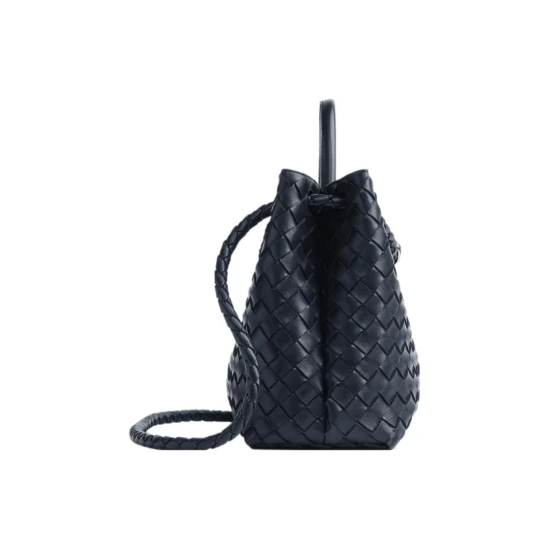 Bottega Veneta Andiamo Series Sheepskin Shoulder Bag, Crossbody Bag, Handbag Medium Size Women's Space Blue-1