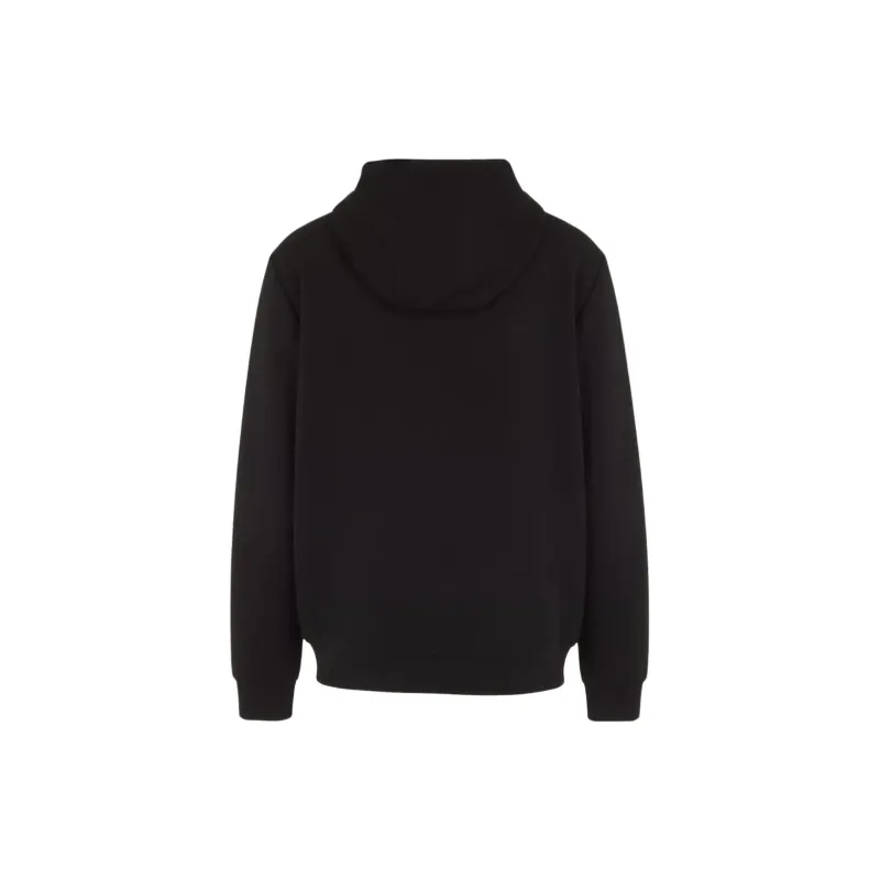 EMPORIO ARMANI Logo Patch Zip Up Hoodie-1