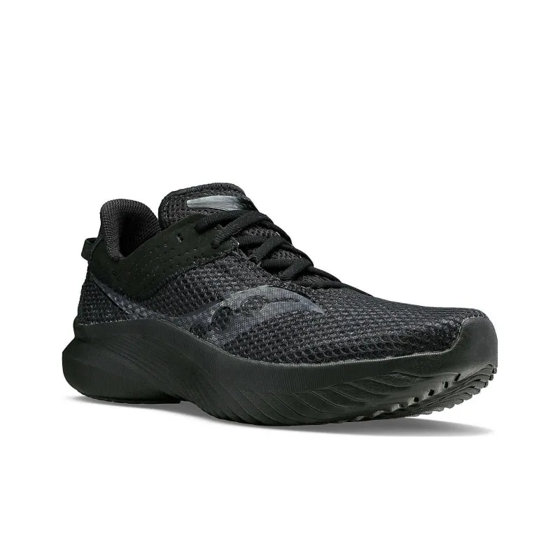 Saucony Kinvara 14 Abrasion Resistant Breathable Low Top Running Shoes Women's Black-2