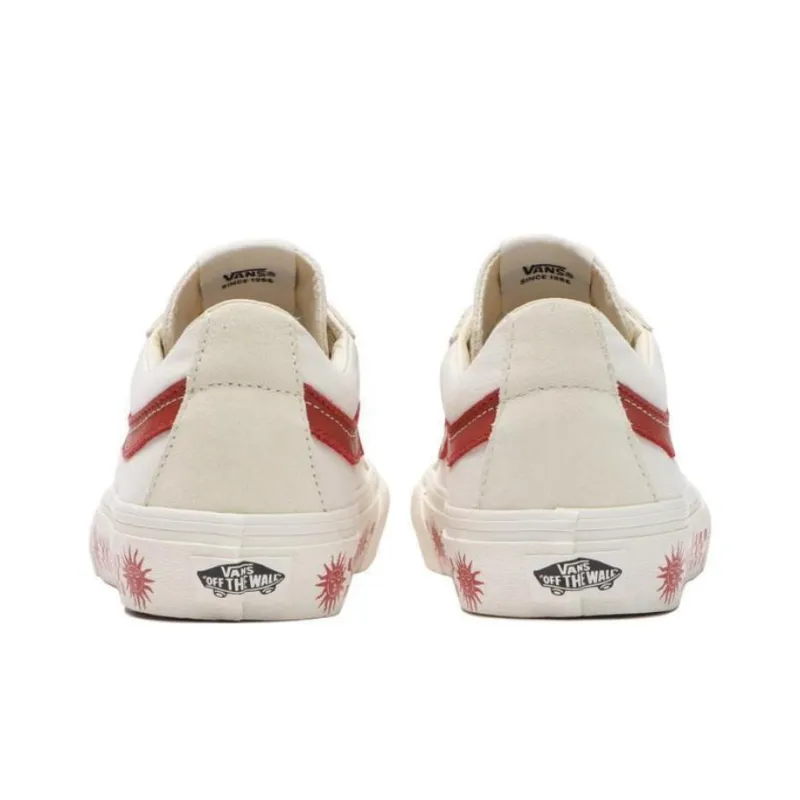 Vans SK8 Low 'White Red'-3