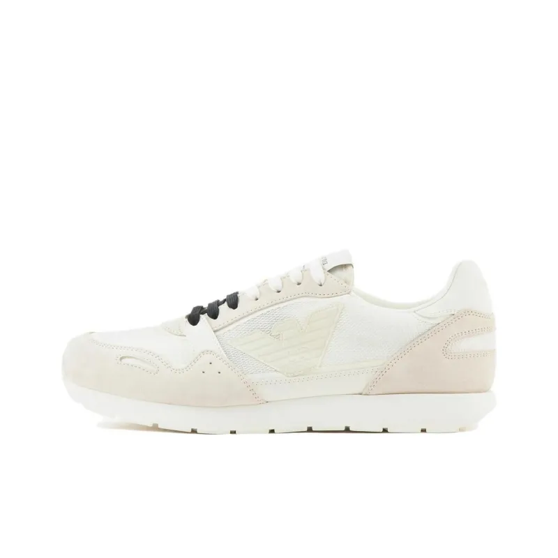 EMPORIO ARMANI Suede-panelling Mesh Sneakers-0