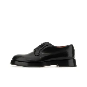Santoni Block Heel Lace Up Derby Shoes