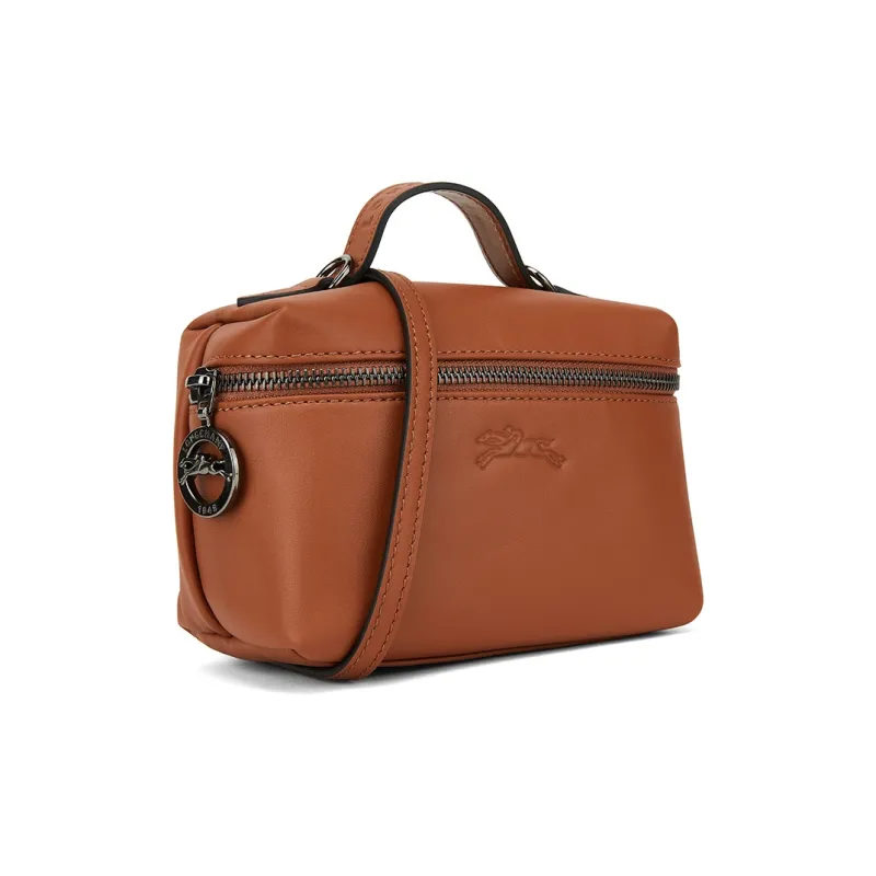 LONGCHAMP Le Pliage Xtra Cow Leather Handbag Shoulder Bag Women's Conyac Brandy Color-1