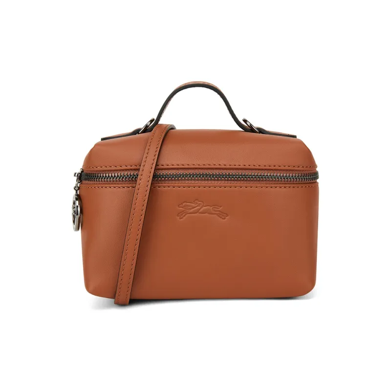LONGCHAMP Le Pliage Xtra Cow Leather Handbag Shoulder Bag Women's Conyac Brandy Color-0