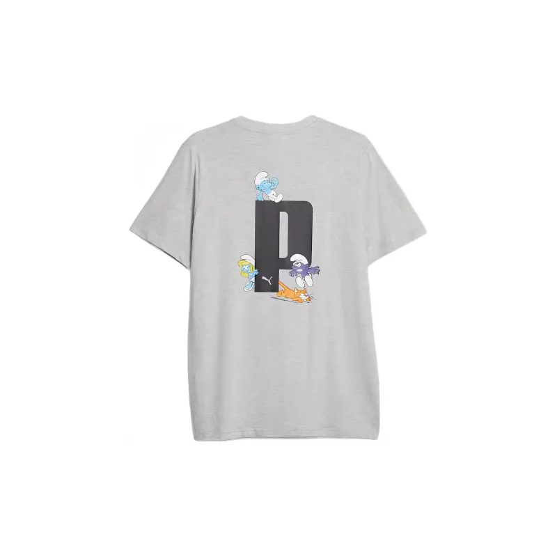 PUMA X THE SMURFS T Shirts Men Gray-1