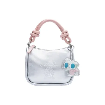 SEM/R Little Black Collaboration PU Crossbody Bag Small Size Women's Soot Silver 20308 Spell Black 90001