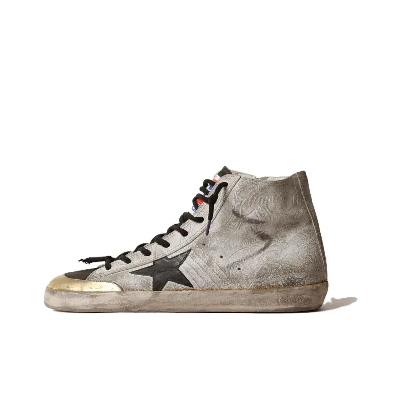 Golden Goose Francy High-Top Skateboard Shoes Men's Taupe-0