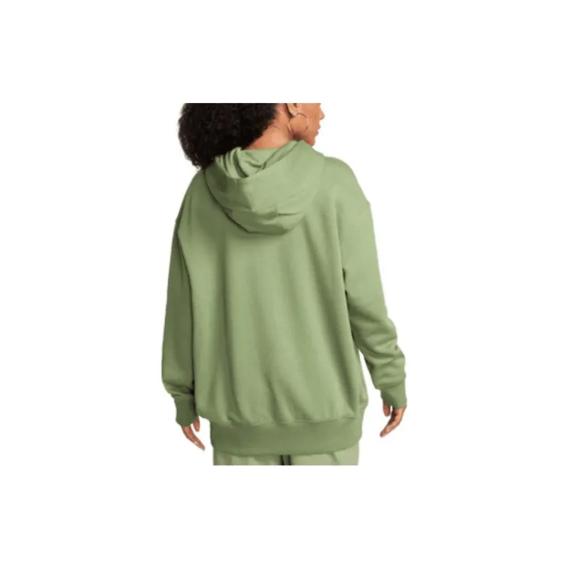 Nike Oversized Fleece Pullover Hoodie Sweatshirt Women's Oil Green-1
