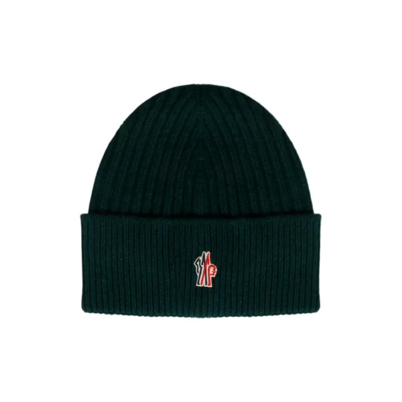 Moncler Logo-embroidered Ribbed-knit Beanie-0