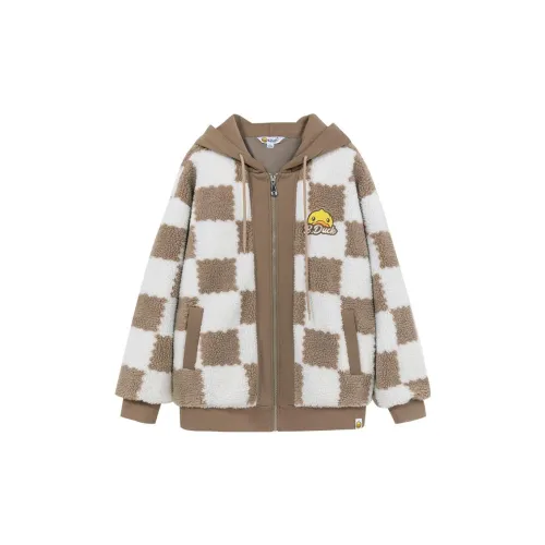 B.Duck Jackets Women's Brown Plaid