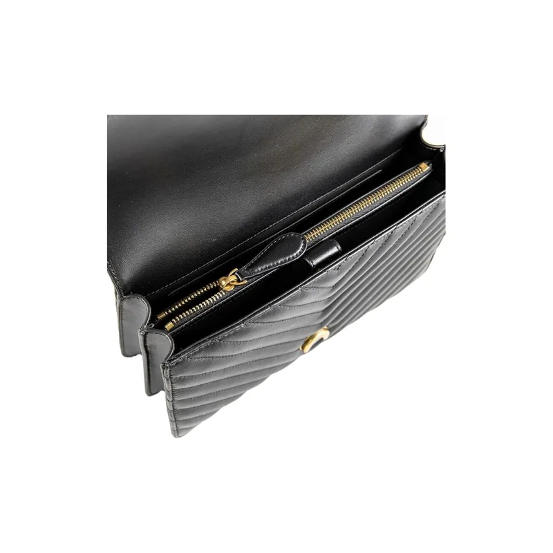 PINKO Puff Sheepskin Flying Bird Swallow Bag Crossbody Bag Shoulder Bag Regular Women's Black-2