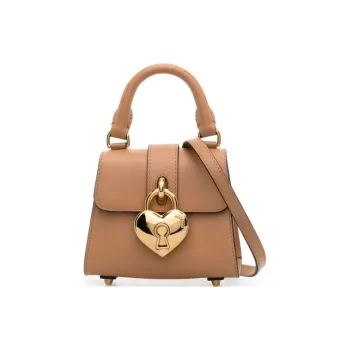 MOSCHINO Padlock-detail Leather Tote Bag
