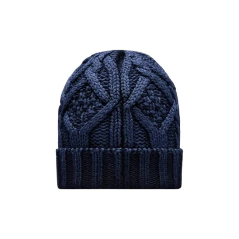Moncler Cashmere Wool Beanies Men's Blue-1