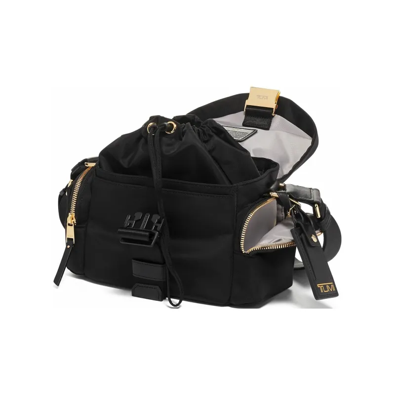 TUMI Voyageur Nylon And Leather Handbag Shoulder Bag Crossbody Bag Unisex Black-2