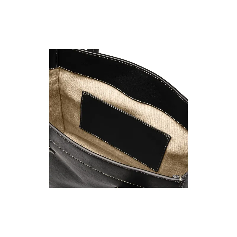 Chloe Cow Leather One Shoulder Handbags Unisex Black-4