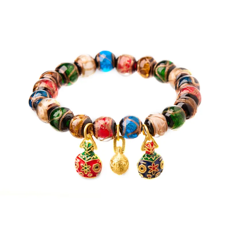 Linguanying Colored Glaze Jade Bracelets Unisex-11