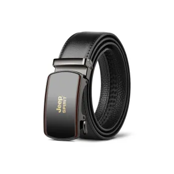 JEEP SPIRIT Automatic Buckle Fashion Belt New Arrival Top Layer Cow Leather Leather Belts Men's Width 3.4CM