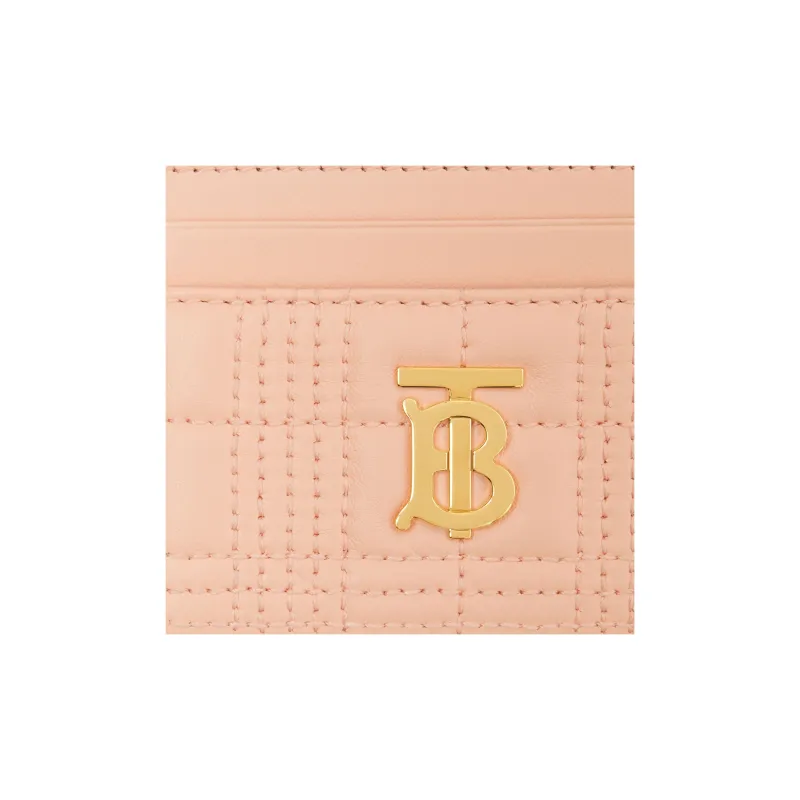 Burberry Lola Lola Bag Sheepskin Card Holder With Clip Women's Candy Color Peach Pink-4