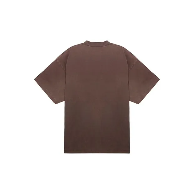 Balenciaga Logo Print T shirt Brown-1