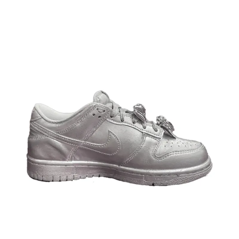 Nike Dunk SB Slip Resistant Low Top Skateboard Shoes Women's Silver-1
