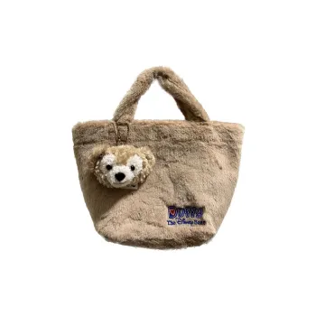 Disney Christmas Series Plush Totes Handbags Regular Women's Brown