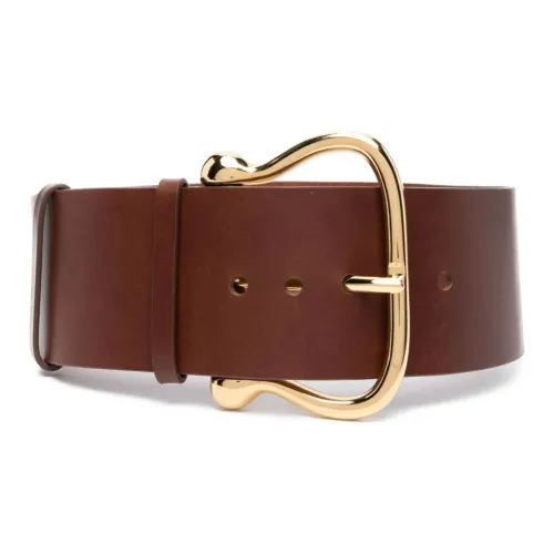 MOSCHINO Ardillon-buckle Leather Belt