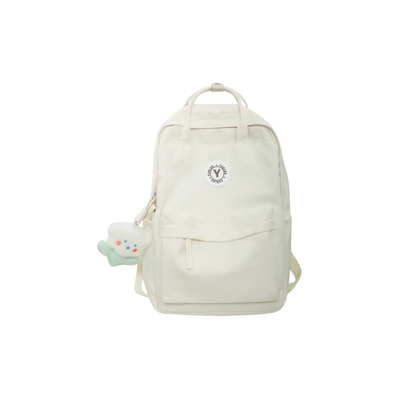 OUZIHUANG Nylon Backpack Large Size Unisex Black/White/Yellow/Green/Pink/Khaki-1
