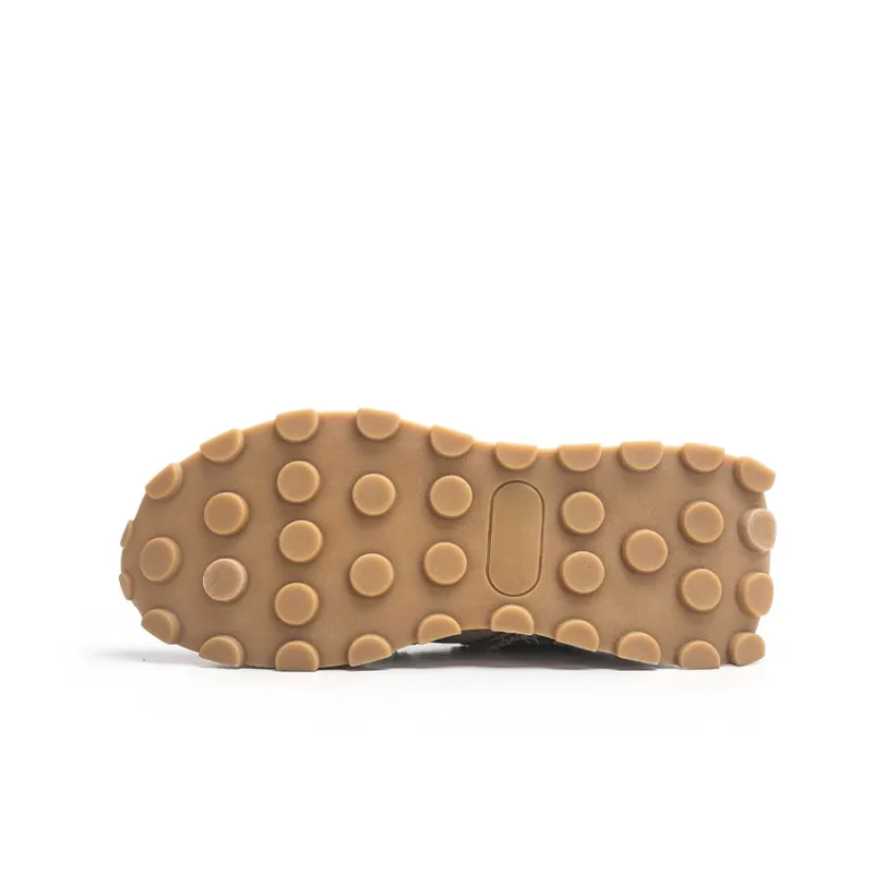 KVIV Height Increasing Wear Resistant Lightweight Breathable Slip Resistant Low Top Casual Shoes Unisex Washed Brown-5
