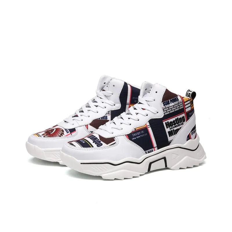 PLAY COBBLER Coverage Warm Slip-Resistant Cushioning Wear-Resistant High-Top Skateboard Shoes Unisex-8