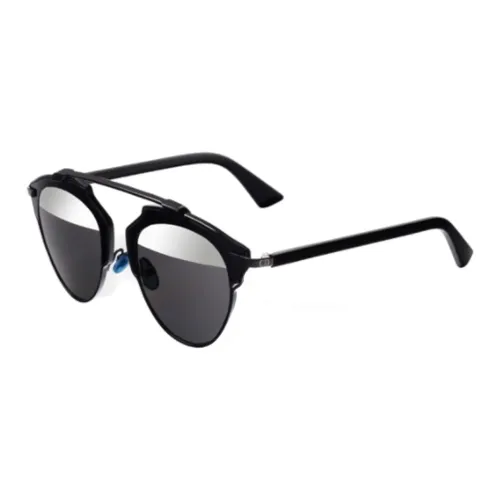 DIOR Irregular Shape Sunglasses Unisex Black