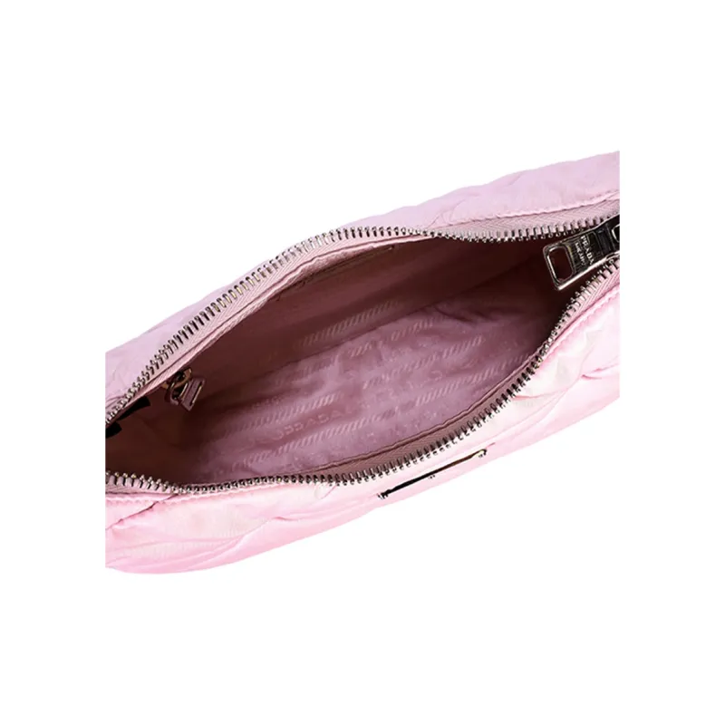 PRADA Nylon Shoulder Bag Crossbody Bag Women's Pink-4