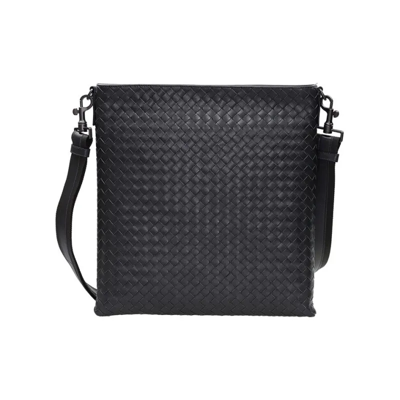 Bottega Veneta Sheepskin Crossbody Bag Small Size Men's Gray-1