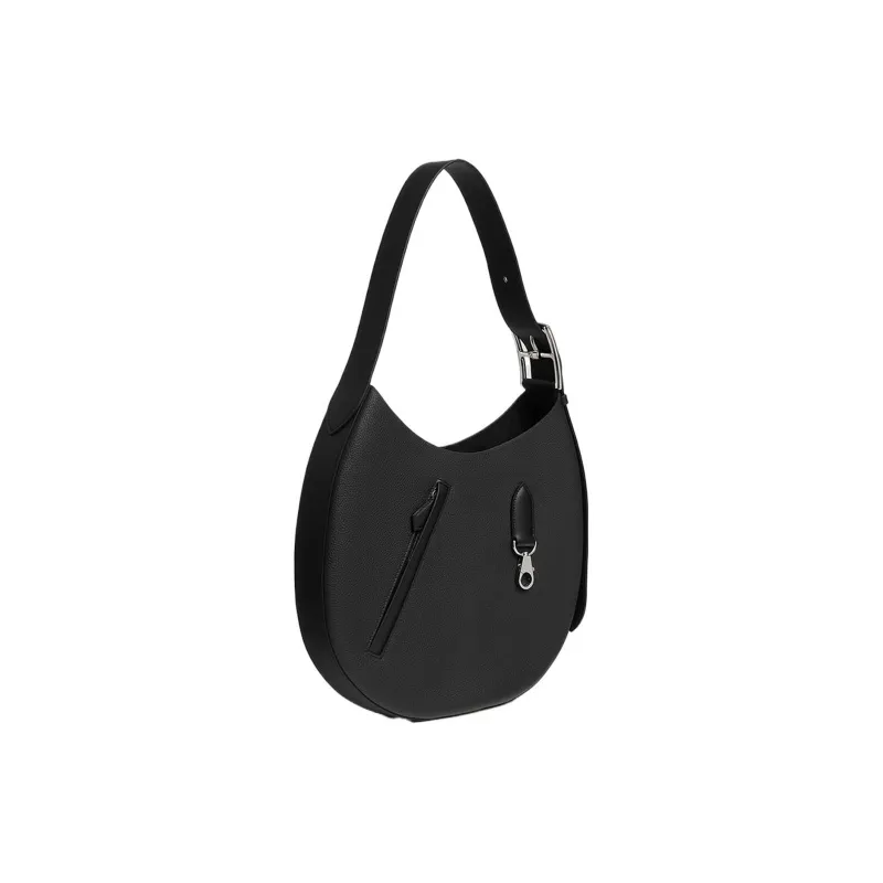 HERMES Togo Leather With Swift Calfskin Crescent Bag, Handbag, Shoulder Bag Regular Women's Black-1