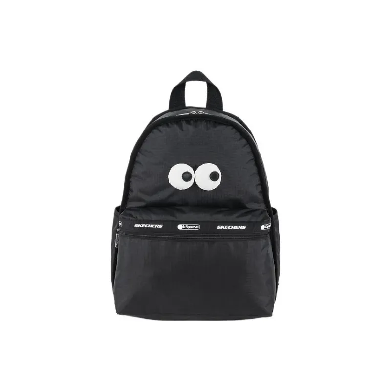 Skechers LeSportsac Collaboration Fabric Backpack Regular Unisex Carbon Black-0