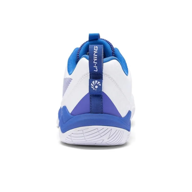 LiNing CS6 Anti Slip And Wear Resistant Breathable Low Top Badminton Shoes Unisex White Blue-3