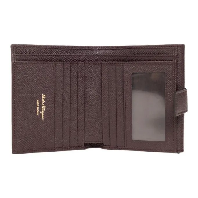 FERRAGAMO Calfskin Wallet Women's Brown-3