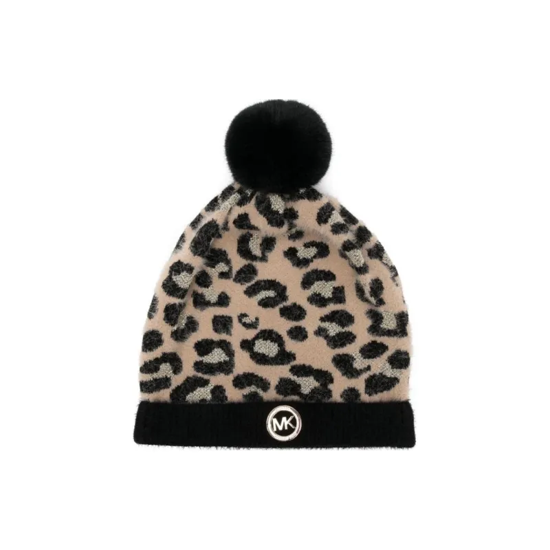 MICHAEL KORS Leopard-print Knit Beanie-0