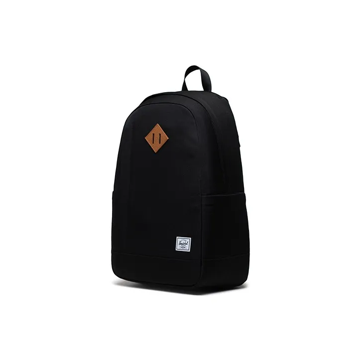 Herschel Recyclable Material Side Zipper Backpack Unisex Black-1
