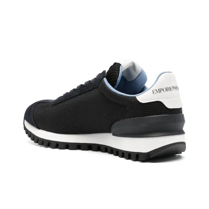 EMPORIO ARMANI Logo-patch Panelled Sneakers-3