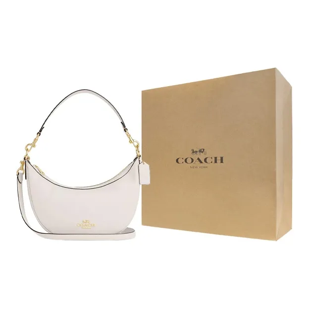 COACH Cow Leather Crescent Shoulder Bag Women's-6