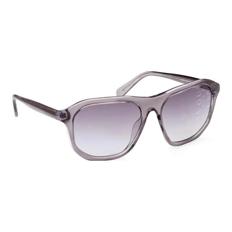 GUESS Plastic Square Sunglasses Men's Gray-6