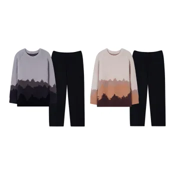 Sha Qian Pajama Set Autumn And Winter Season Unisex